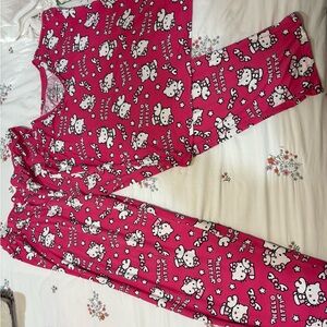 Sanrio Fuchsia Hello Kitty Pajama Set women’s XL worn once